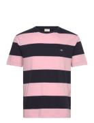 Bar Stripe Ss T-Shirt Tops T-shirts Short-sleeved Pink GANT