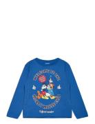 Tshirt Tops T-shirts Long-sleeved T-shirts Blue Mickey Mouse