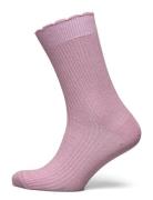 Julia Glitter Sock Lingerie Socks Regular Socks Pink Mp Denmark