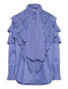 Cardinibbtilja Shirt Tops Blouses Long-sleeved Blue Bruuns Bazaar