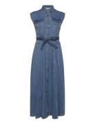 Sinan Denim Dress Knelang Kjole Blue Twist & Tango