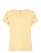 Sc-Marica Tops T-shirts & Tops Short-sleeved Yellow Soyaconcept