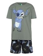 Pyjama(T-Shirt+Short Pyjamas Sett Green United Colors Of Benetton