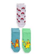 Sock 3 P Pokemon Socks & Tights Socks Grey Lindex