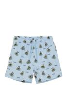 Swim Shorts Aop Badeshorts Blue Minymo