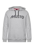 M Musto Logo Hoodie Sport Sweat-shirts & Hoodies Hoodies Grey Musto