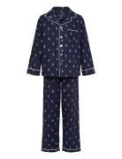 S6-Sleepwear Pant Set Pyjamas Sett Navy Ralph Lauren Kids