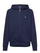 French Terry Full-Zip Hoodie Tops Sweat-shirts & Hoodies Hoodies Navy ...