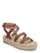 Polly Leather Gladiator Espadrille Sandaler Espadrilles Lave Brown Lau...