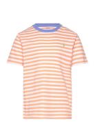 Striped Cotton Jersey Tee Tops T-shirts Short-sleeved Orange Ralph Lau...