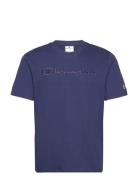 Ss Tee Tops T-shirts Short-sleeved Navy Champion