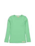 Plain Tee Ls Tops T-shirts Long-sleeved T-shirts Green MarMar Copenhag...