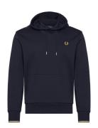 Tipped Hooded Sweatshirt Tops Sweat-shirts & Hoodies Hoodies Navy Fred...