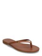 Raquel Leather Flip-Flop Shoes Summer Shoes Sandals Flip Flops Brown L...