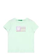 T-Shirt Tops T-shirts Short-sleeved Green United Colors Of Benetton