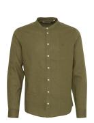 Cfanton 0053 Cc Ls Linen Mix Shirt Tops Shirts Casual Khaki Green Casu...