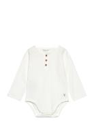 Cotton Bodysuit Buttons Bodies Long-sleeved White Mango