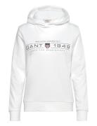 Reg Shield Hoodie Tops Sweat-shirts & Hoodies Hoodies White GANT