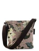 Small Shoulder Bag Dusty Pink Flower Linen Bags Small Shoulder Bags-cr...