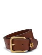 Natural Smth Leathr-Logo Keeper-Blt Belte Brown Lauren Ralph Lauren