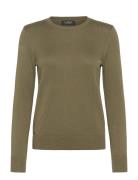 Cotton-Blend Sweater Tops Knitwear Jumpers Green Lauren Ralph Lauren