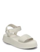 Sandal Velcro Webbing Mg Flate Sandaler White Calvin Klein