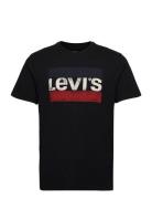 Sportswear Logo Graphic Sports Tops T-shirts Short-sleeved Black Levi'...