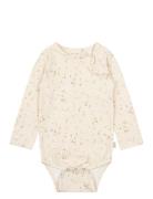 Body L/S Printed Bodies Long-sleeved Cream Petit Piao