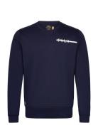 Cotton Blend-Sle-Top Tops Sweat-shirts & Hoodies Sweat-shirts Navy Pol...