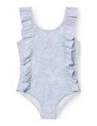 Matdelicia Printed Swimsuit. Grs Badedrakt Badetøy Blue MINI A TURE