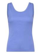 Slim Ribbed Tank Top Tops T-shirts & Tops Sleeveless Blue GANT