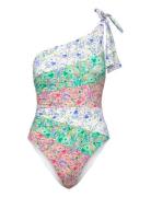 Apoline Shoulder Swimsuit Badedrakt Badetøy Multi/patterned Malina