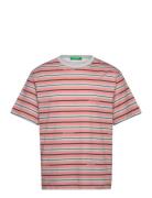 T-Shirt Tops T-shirts Short-sleeved Red United Colors Of Benetton