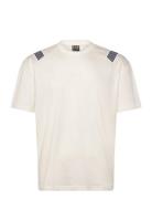 T-Shirt Tops T-shirts Short-sleeved Cream EA7