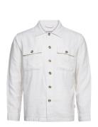 Cotton Linen Blazer Tops Overshirts White Lindbergh