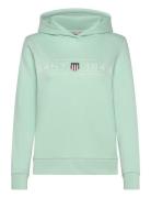 Reg Shield Hoodie Tops Sweat-shirts & Hoodies Hoodies Green GANT