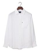 Classic Linen Shirt Tops Shirts Long-sleeved White Lexington Clothing