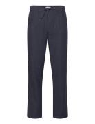 Linen Blend Herringb Pants Bottoms Trousers Casual Navy Lindbergh