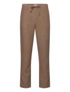 Linen Blend Herringb Pants Bottoms Trousers Casual Beige Lindbergh