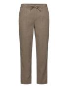 Linen Blend Herringb Pants Bottoms Trousers Casual Beige Lindbergh