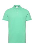 Polo Tee S/S Tops Polos Short-sleeved Green Lindbergh