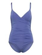 Swimsuit Jess Shaping Badedrakt Badetøy Blue Lindex