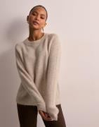 Selected Femme - Beige - Slflulu Ls Knit O-Neck B Noos