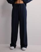 Selected Femme - Blå - Slfviva-Gulia Hw Long Linen Pant No