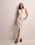 Selected Femme - Hvit - Slflexia Mw White Denim Column Skir