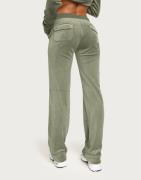 Juicy Couture - Grønn - Del Ray Classic Velour Pant Pocket Design GOLD...