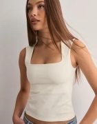 Vero Moda - Hvit - Vmmillion Sl Square Neck Top SB5 Ts