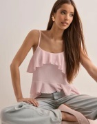 Nelly - Rosa - Cute Flounce Strap Top