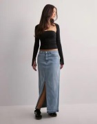 JDY - Blå - Jdybella Hw Long Skirt Dnm Noos