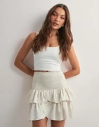 Neo Noir - Hvit - Carin Heavy Sateen Skirt